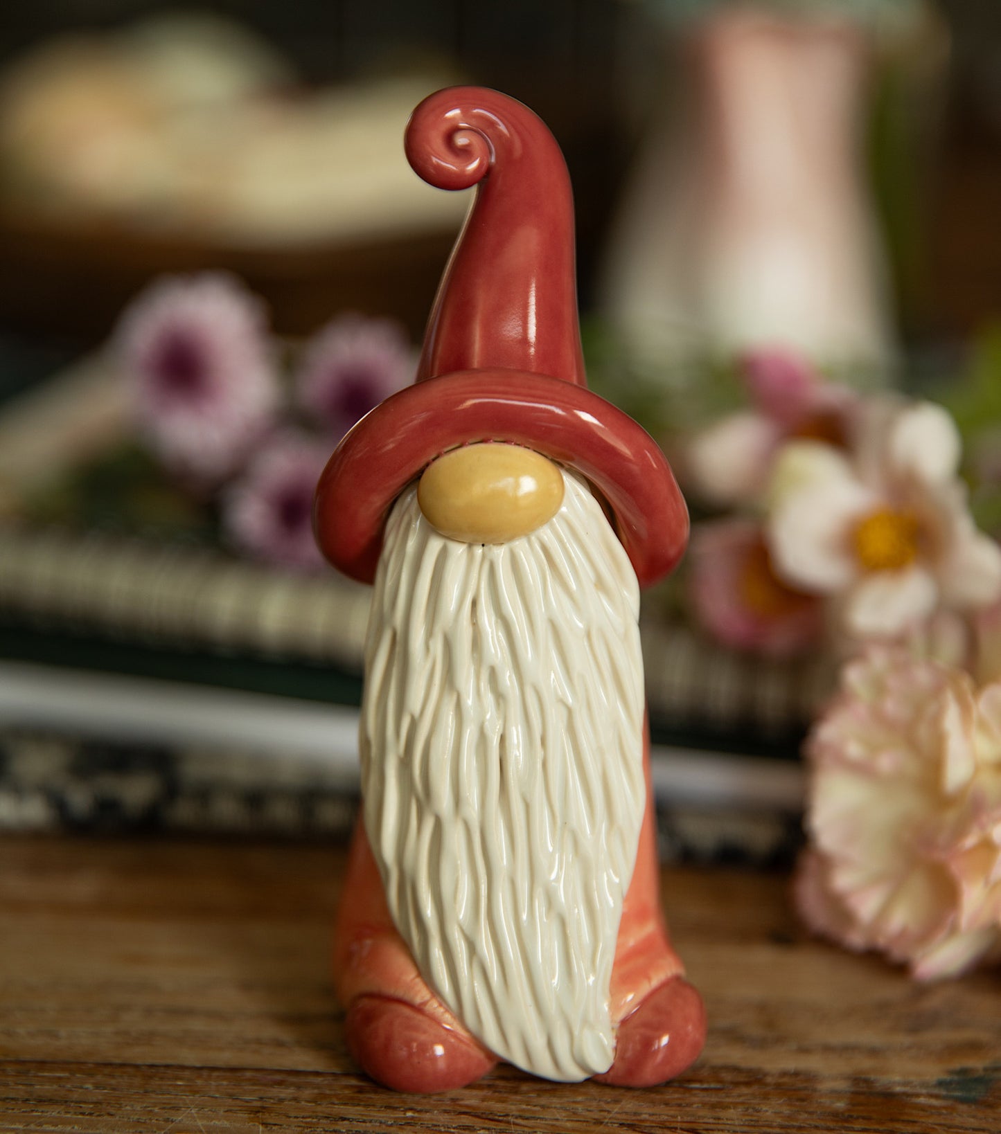 Pink gnome with feet