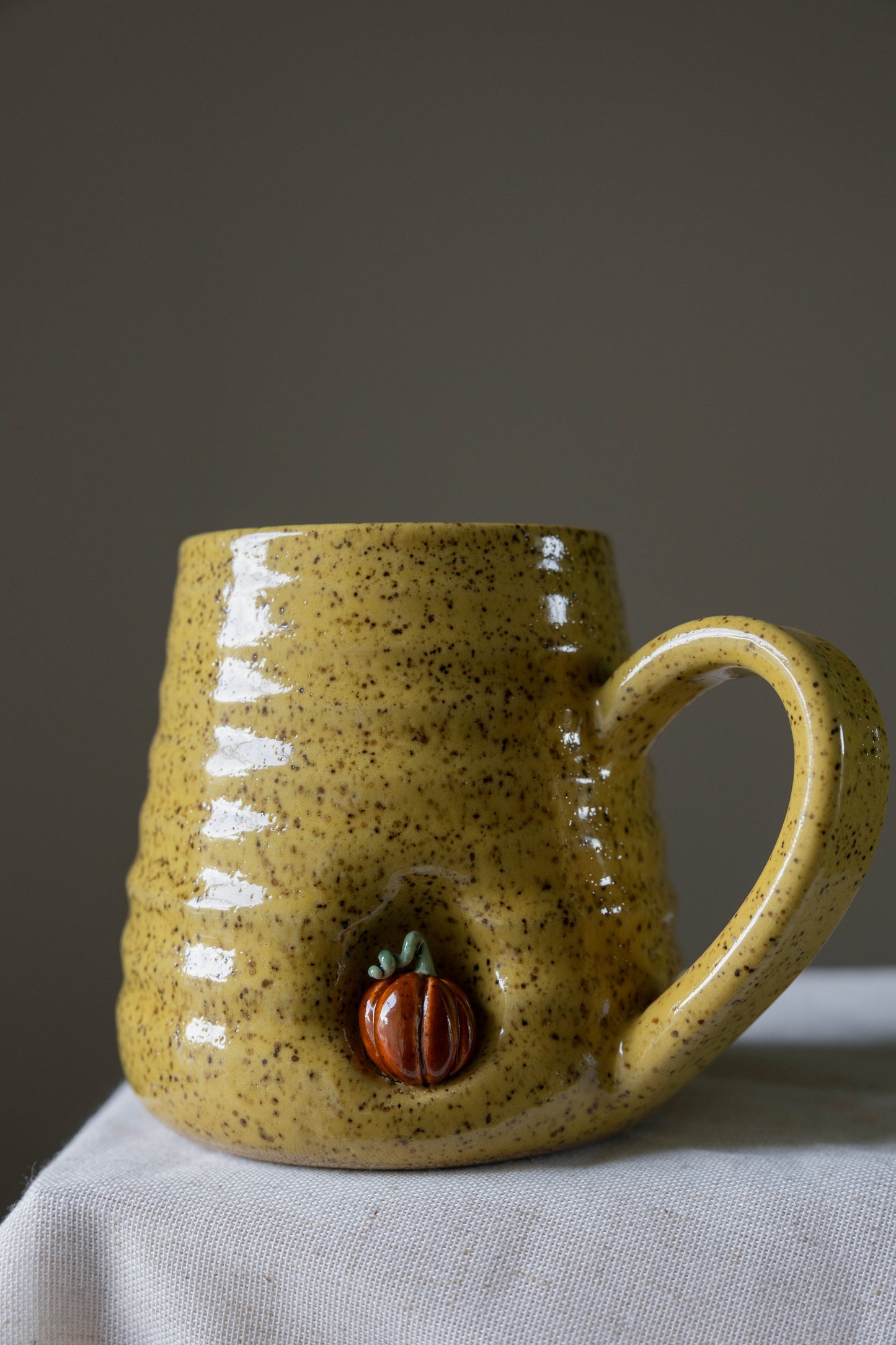 Stoneware Pumpkin Mug