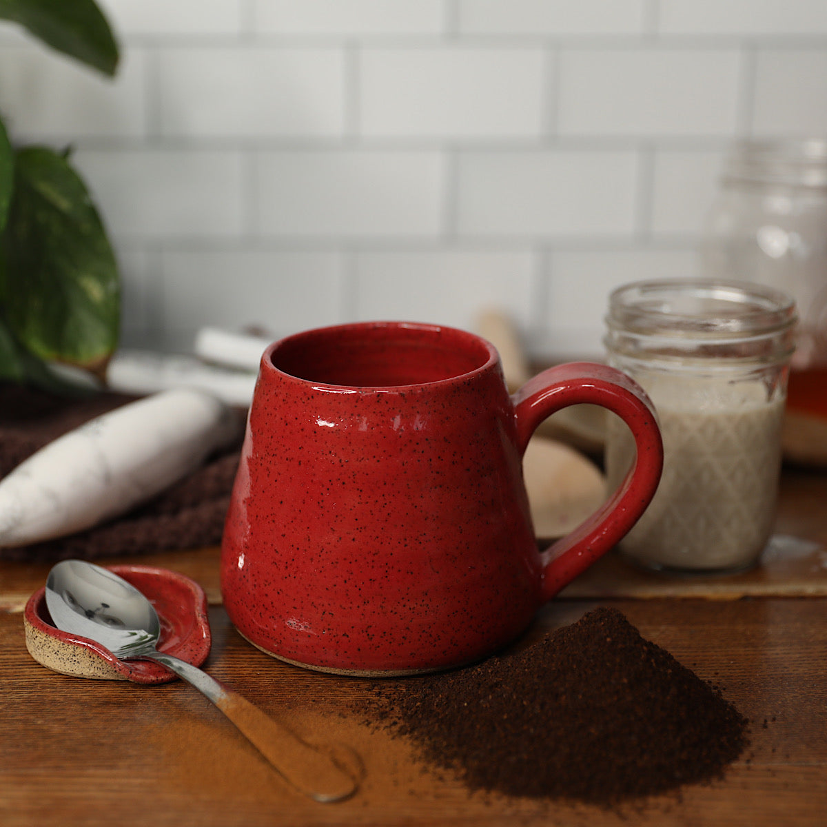 Stoneware mug- Red